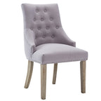 Mid-century Modern Dining chairs Button Tufted Accent Chairs with Nailhead Trim Set of 2