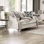 Vynn Transitional Solid Wood Padded Loveseat by