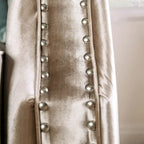 Vynn Transitional Solid Wood Padded Loveseat by