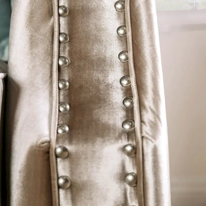 Vynn Transitional Solid Wood Padded Loveseat by