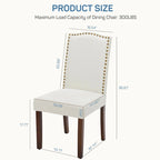 Dining Chairs Set of 2, Upholstered Fabric Kitchen Room Chairs Mid Century Modern High-End Dining Room Side Chairs