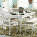  Oyster White Rectangular Leg Table