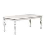 Oyster White Rectangular Leg Table