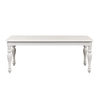 Oyster White Rectangular Leg Table