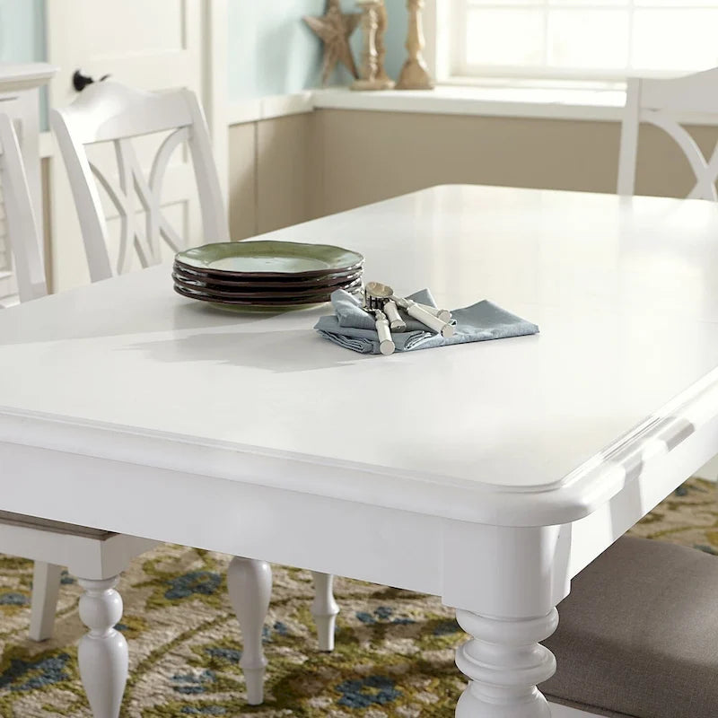 Oyster White Rectangular Leg Table