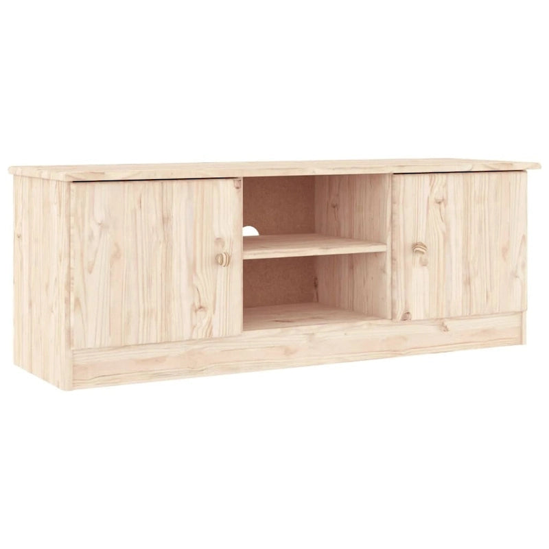 vidaXL TV Stand ALTA 44.1x13.8x16.1Solid Wood Pine - 44.1x 13.8x 16.1