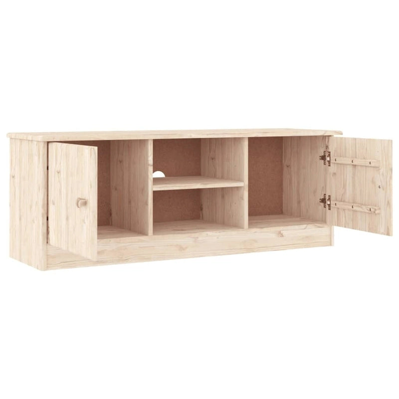 vidaXL TV Stand ALTA 44.1x13.8x16.1Solid Wood Pine - 44.1x 13.8x 16.1
