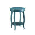 Affiable Side Table, Teal Blue - 24 H x 18 W x 18 L Inches