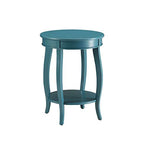 Affiable Side Table, Teal Blue - 24 H x 18 W x 18 L Inches