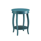 Affiable Side Table, Teal Blue - 24 H x 18 W x 18 L Inches