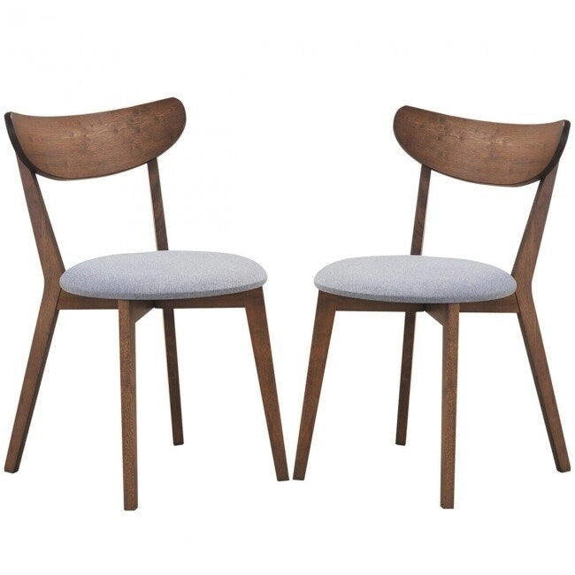 Set of 2 Dining Chair Upholstered Curved Back Side - 18x 23x 32(L x W x H)