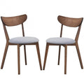 Set of 2 Dining Chair Upholstered Curved Back Side - 18x 23x 32(L x W x H)