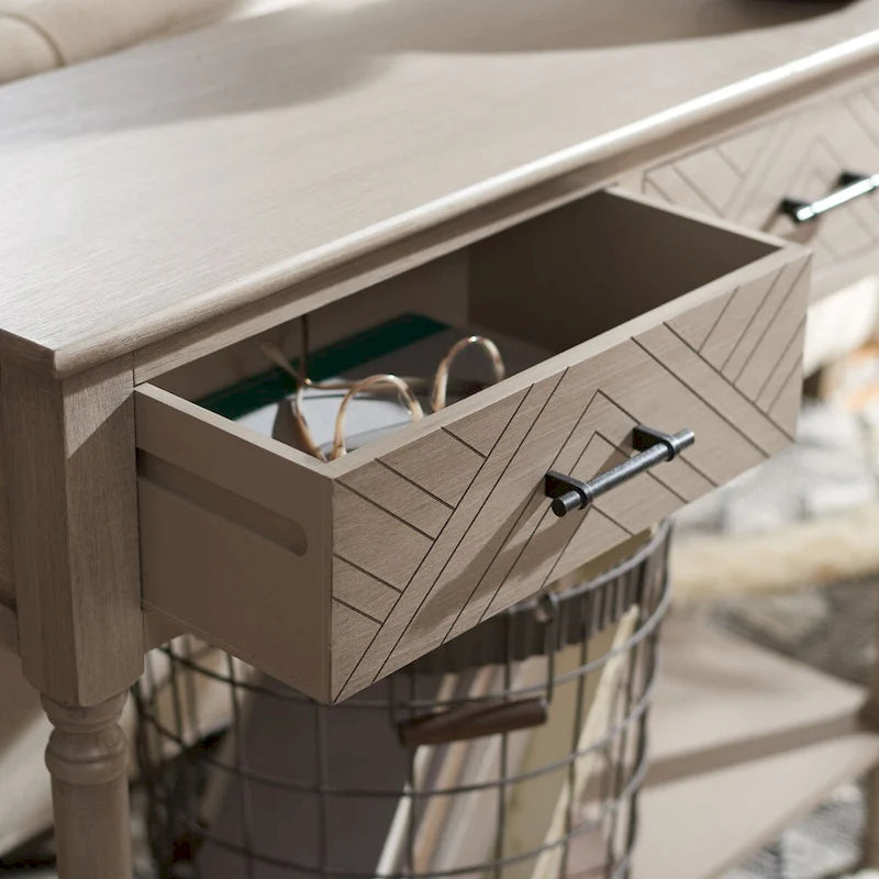 SAFAVIEH Eryka 2-Drawer Console Table - 35.5W x 13L x 29.5H - 36Wx13Dx30H