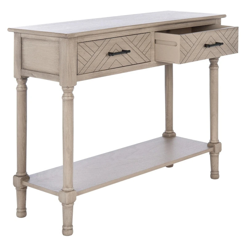 SAFAVIEH Eryka 2-Drawer Console Table - 35.5W x 13L x 29.5H - 36Wx13Dx30H