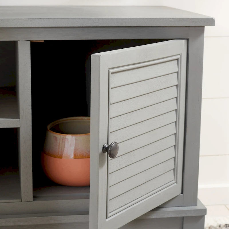 SAFAVIEH Caitlyn 2 Door 1 Shelf Media Stand - 47W x 16D x 20H - 47Wx16Dx20H