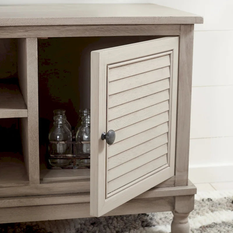 SAFAVIEH Caitlyn 2 Door 1 Shelf Media Stand - 47W x 16D x 20H - 47Wx16Dx20H