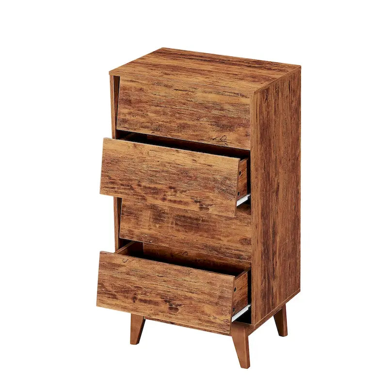 4 Drawer Double Dresser Features Vintage-style and Bevel Design