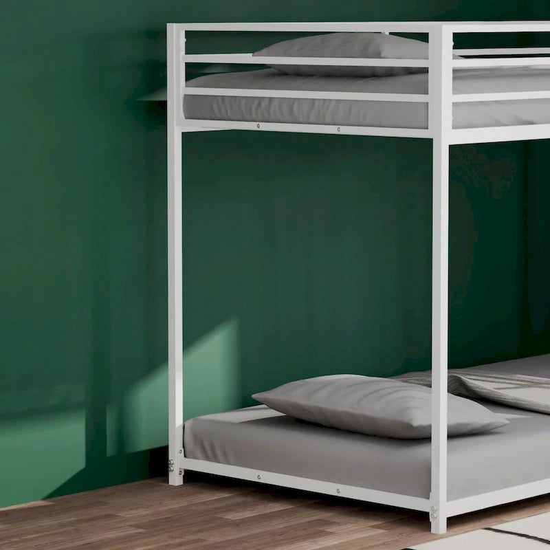 Twin over Twin Metal Bunk For Bedroom