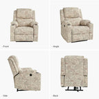 Larry Traditional Floral Dual Motor Heated Lift Assist Power Recliner with Massage Set of 2 by