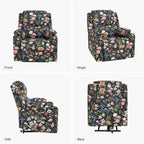 Larry Traditional Floral Dual Motor Heated Lift Assist Power Recliner with Massage Set of 2 by