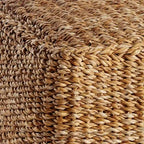 Coastal Seagrass Square Pouf