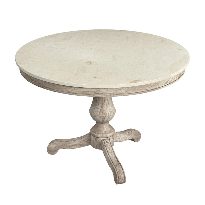 Danielle 44Round Pedestal Marble Dining Table