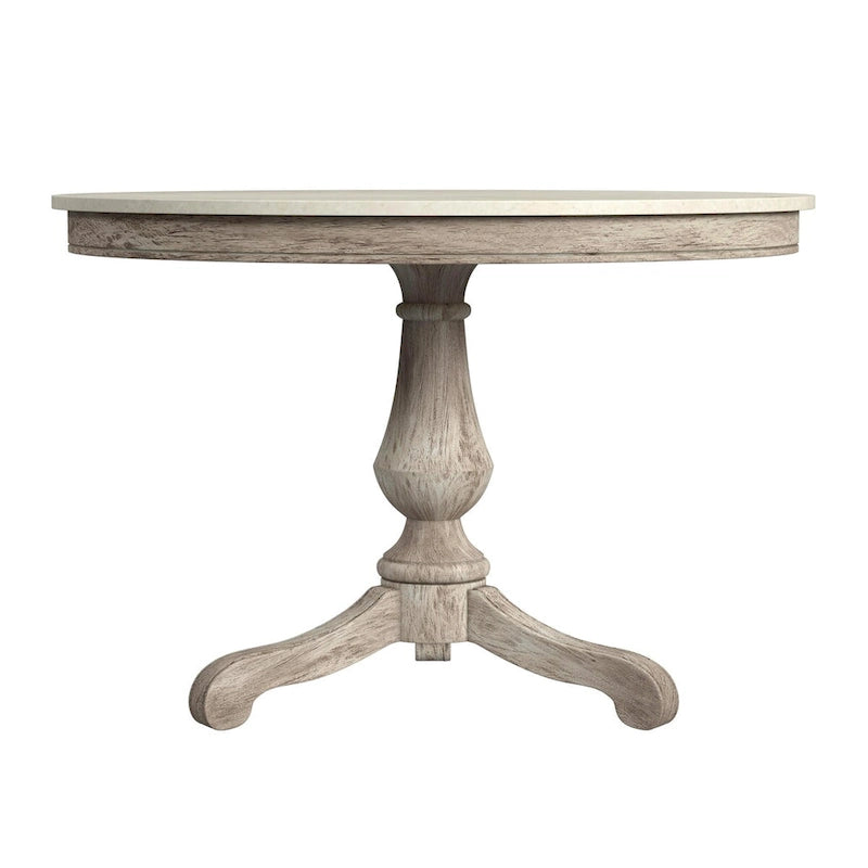 Danielle 44Round Pedestal Marble Dining Table