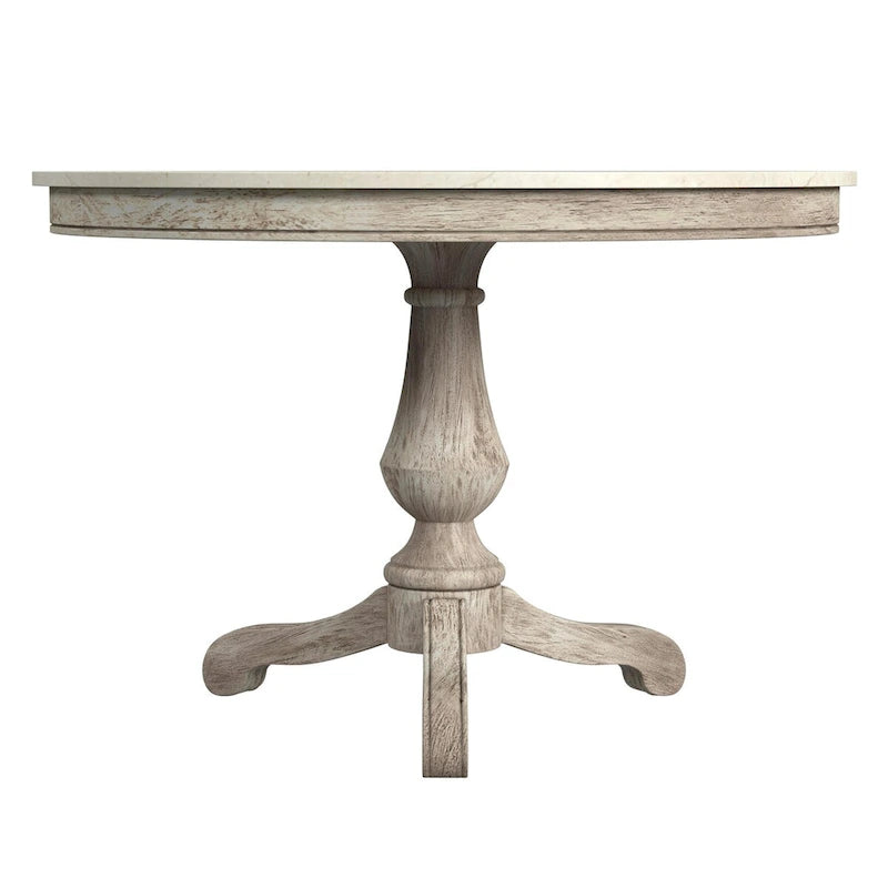 Danielle 44Round Pedestal Marble Dining Table