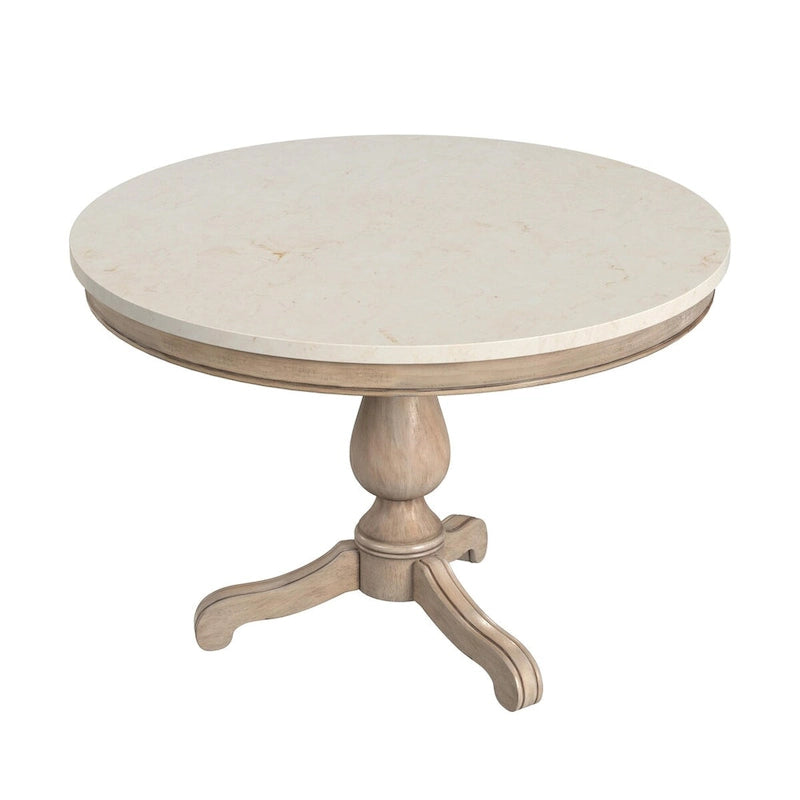 Danielle 44Round Pedestal Marble Dining Table