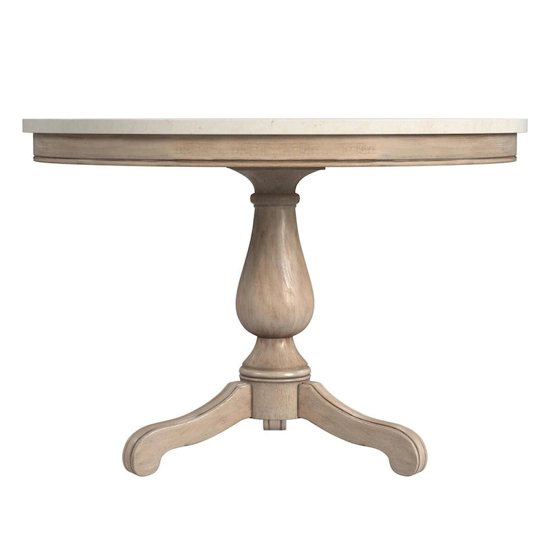 Danielle 44Round Pedestal Marble Dining Table
