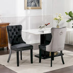 High-end Tufted Contemporary Upholstered Dining Chair with Nailhead Trim