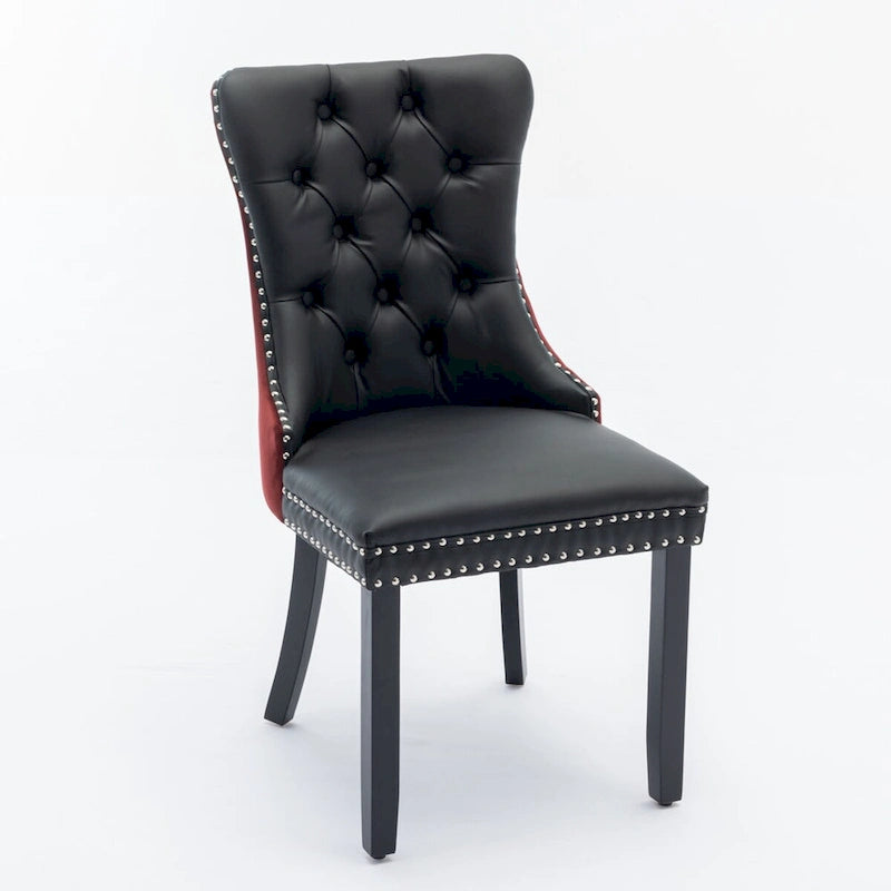 High-end Tufted Contemporary Upholstered Dining Chair with Nailhead Trim