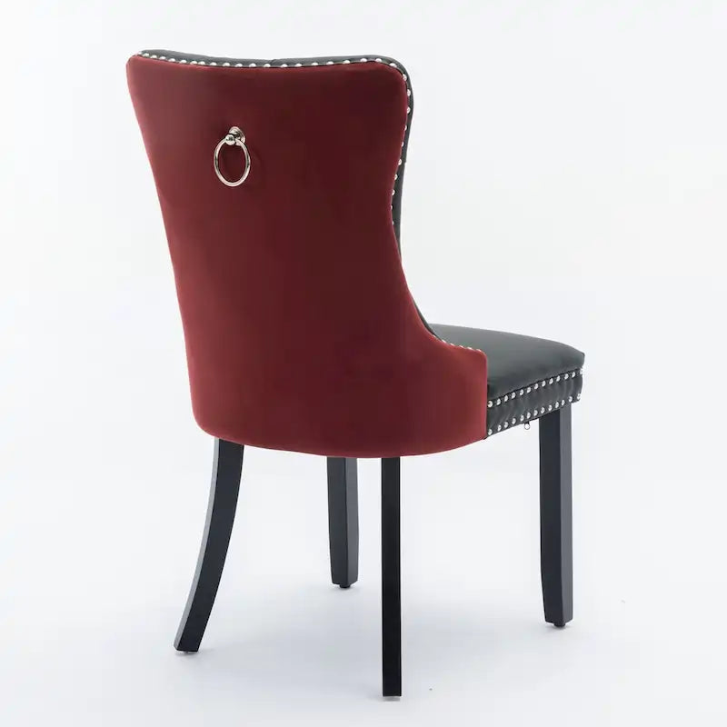 High-end Tufted Contemporary Upholstered Dining Chair with Nailhead Trim