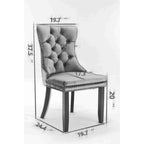 High-end Tufted Contemporary Upholstered Dining Chair with Nailhead Trim