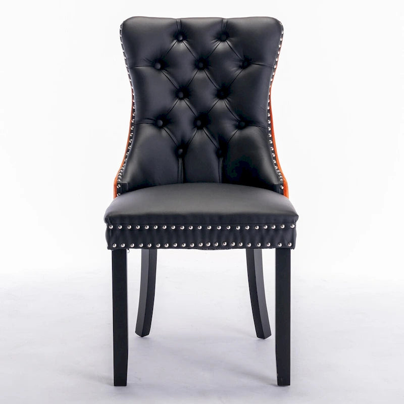 High-end Tufted Contemporary Upholstered Dining Chair with Nailhead Trim