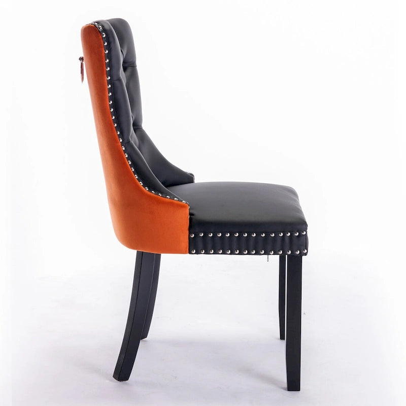 High-end Tufted Contemporary Upholstered Dining Chair with Nailhead Trim