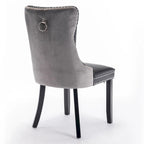 High-end Tufted Contemporary Upholstered Dining Chair with Nailhead Trim