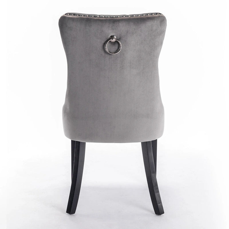 High-end Tufted Contemporary Upholstered Dining Chair with Nailhead Trim