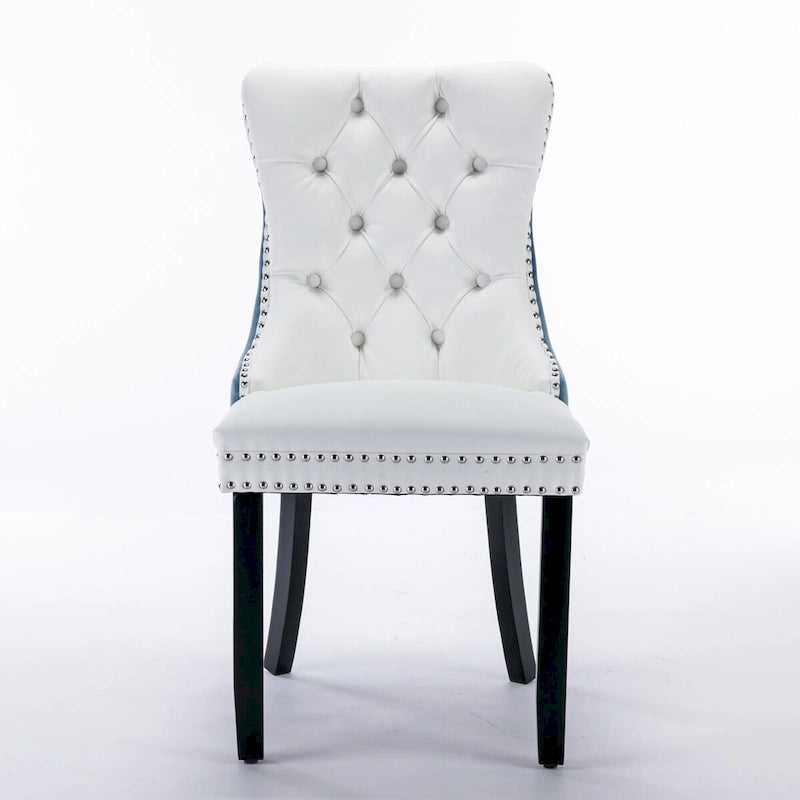 High-end Tufted Contemporary Upholstered Dining Chair with Nailhead Trim