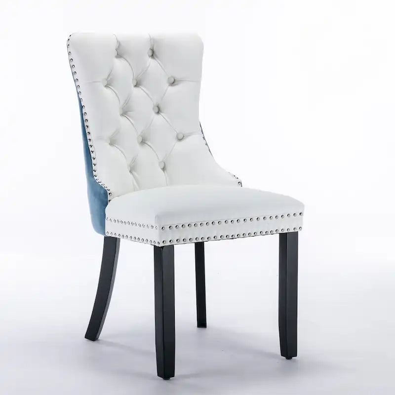 High-end Tufted Contemporary Upholstered Dining Chair with Nailhead Trim