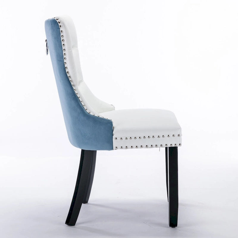 High-end Tufted Contemporary Upholstered Dining Chair with Nailhead Trim
