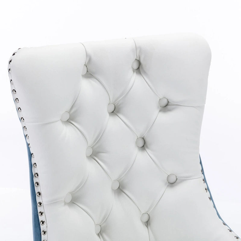 High-end Tufted Contemporary Upholstered Dining Chair with Nailhead Trim