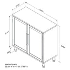 Delancey Light Blond 2-Door Cabinet