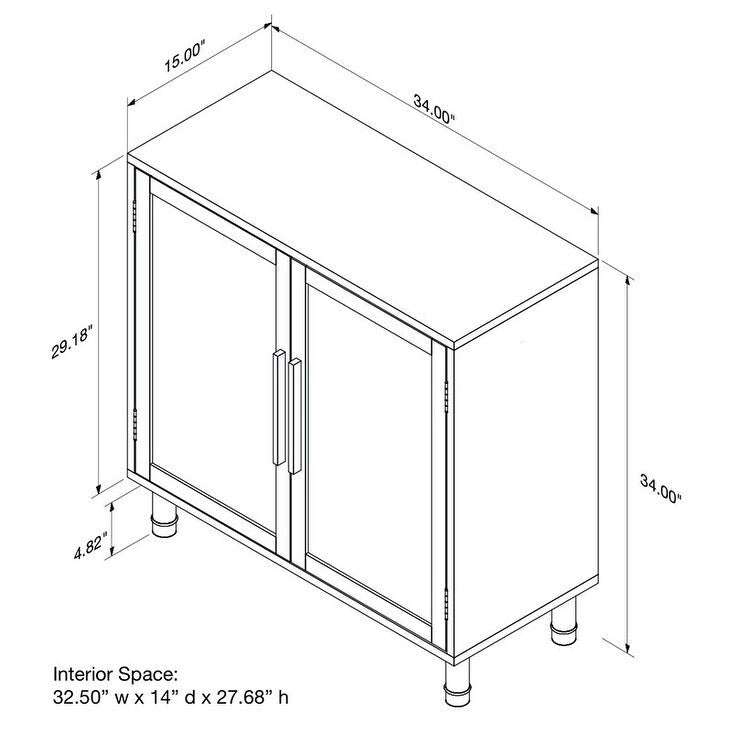 Delancey Light Blond 2-Door Cabinet