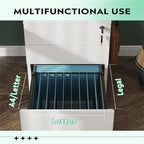 3 Drawer File Cabinet with Lock - 17.7D x 15.5W x 25.8H