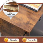 3 Drawer File Cabinet with Lock - 17.7D x 15.5W x 25.8H