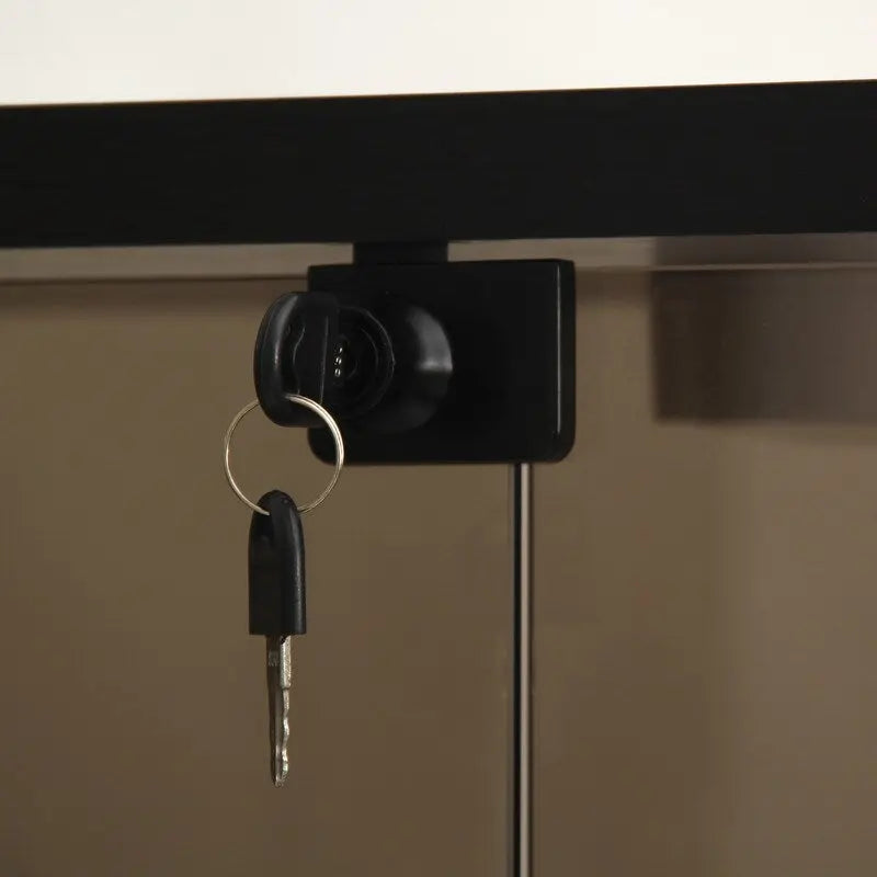 Tawny 4 Shelves Glass Display Cabinet, Floor Standing Curio Bookshelf for Living Room, Office,Cloakroom