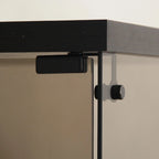 Tawny 4 Shelves Glass Display Cabinet, Floor Standing Curio Bookshelf for Living Room, Office,Cloakroom