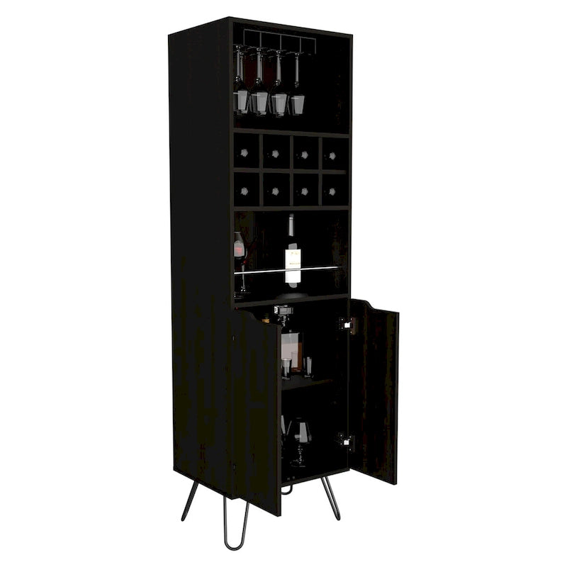 Bar Cabinet for Kitchen, Dining Room,Living Room, Black