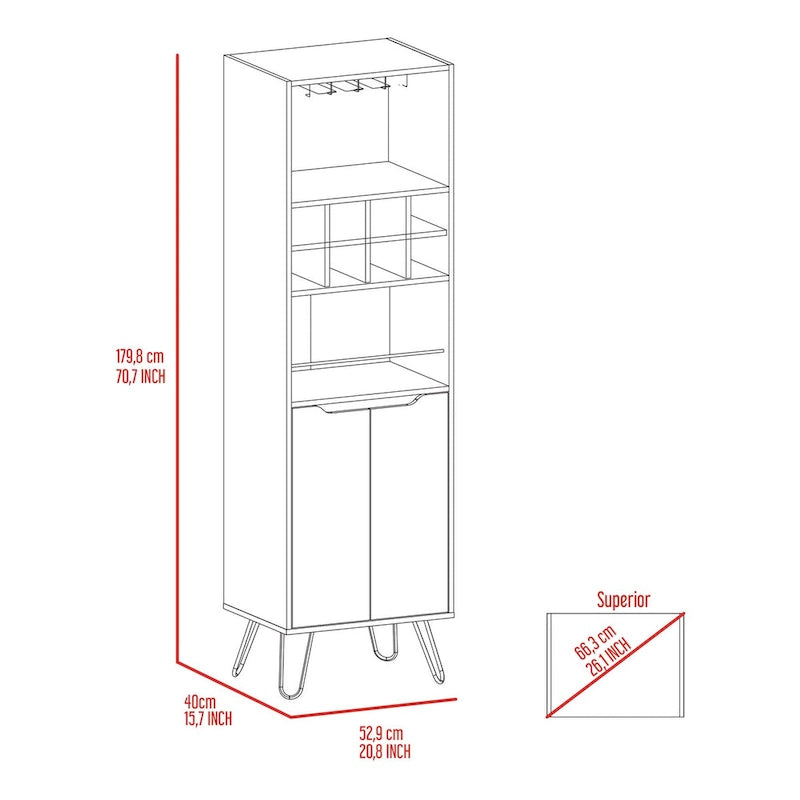 Bar Cabinet for Kitchen, Dining Room,Living Room, Black